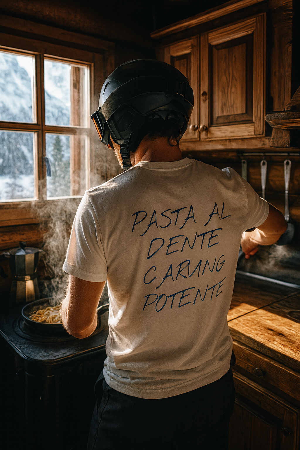 Pasta al Dente Carving Potente T-Shirt white